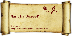 Martin József névjegykártya