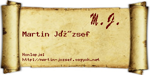 Martin József névjegykártya