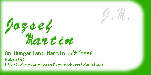 jozsef martin business card